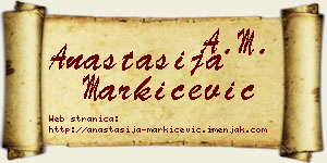 Anastasija Markićević vizit kartica